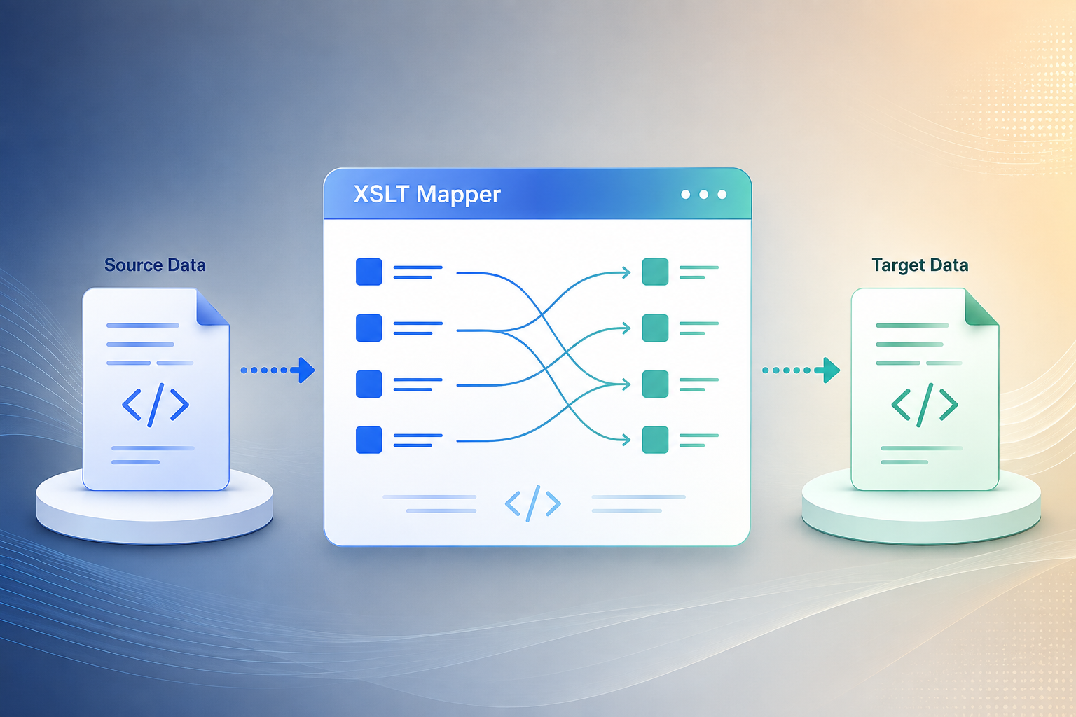XSLT Mapper data transformation between source and target systems in Oracle Integration Cloud