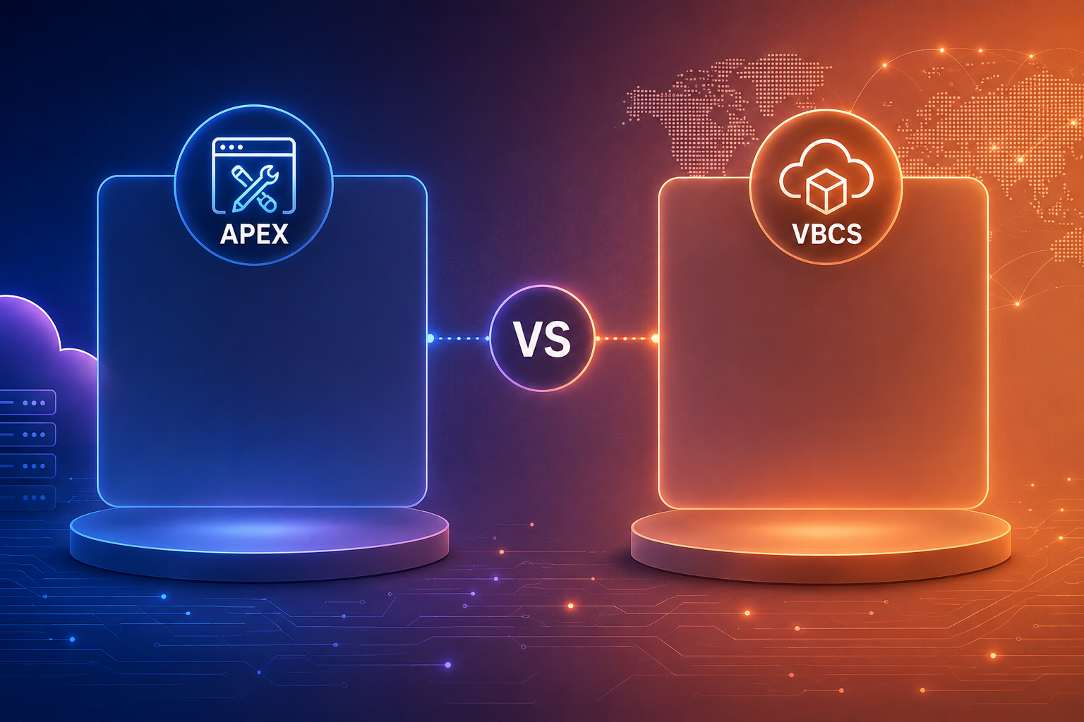 Comparison of Oracle APEX and Visual Builder Cloud Service for application development