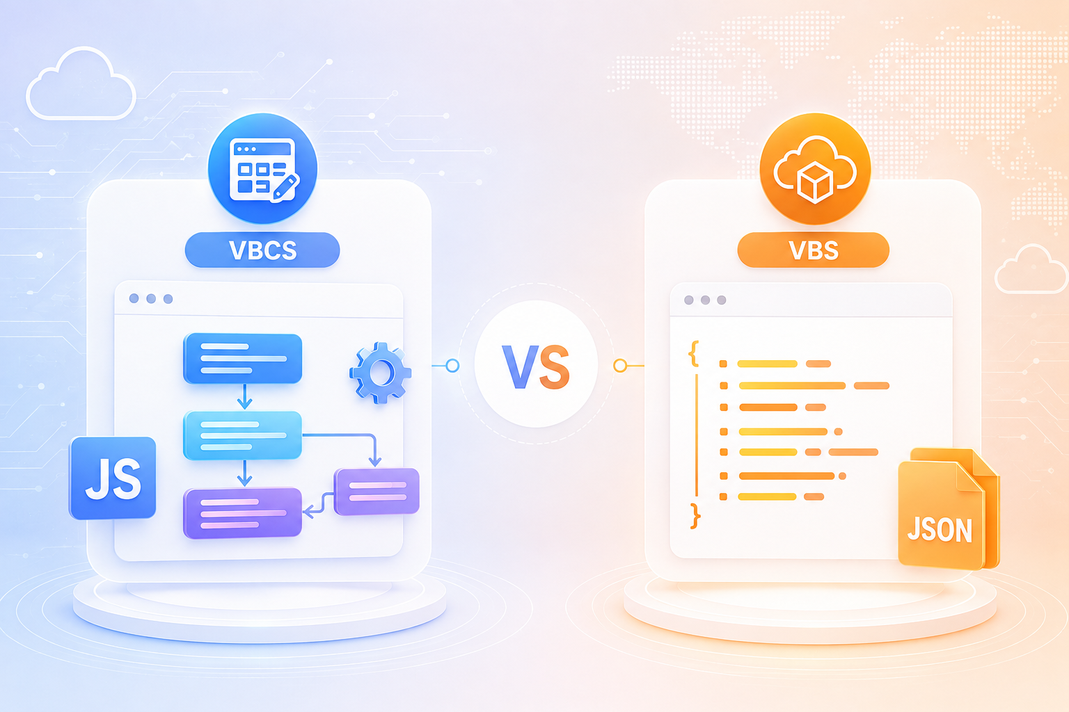 Comparison of Oracle VBCS and Visual Builder Studio development environments